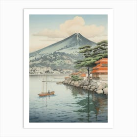 Amanohashidate In Kyoto, Ukiyo E Drawing 4 Art Print