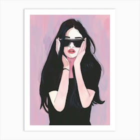 Girl With Sunglasses 6 Art Print