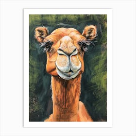 Camel Pastel Watercolour 1 Art Print