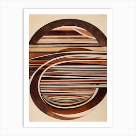Curved Wood Art Print