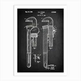 Tool Decor Pipe Wrench Poster Pipe Wrench Decor Pipe Wrench Art Patent Art Art Decor Patent Pipe Wrench Blueprint Cp6231 Art Print