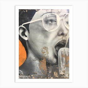 Woman In Glasses Art Print