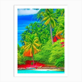 Cocos Island Costa Rica Pop Art Photography Tropical Destination Art Print