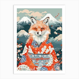 Fox In Kimono Art Print