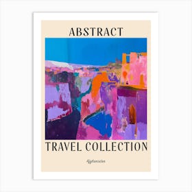 Abstract Travel Collection Poster Afghanistan 4 Art Print