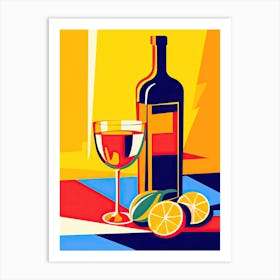 Glass Of Wine, Inspired by Matisse 1 Art Print