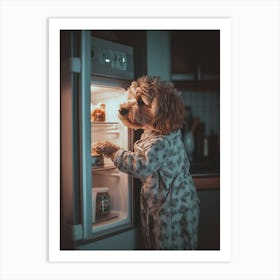 Cavapoo Sneaking A Late Night Snack Art Print