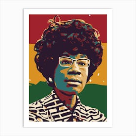 Shirley Chisholm Black Women Activist Legend in Pop Art Art Print