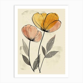 Casablanca Flower Market Boho Minimalist Style 1 Art Print