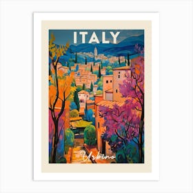 Urbino Italy 2 Fauvist Painting Travel Poster Art Print