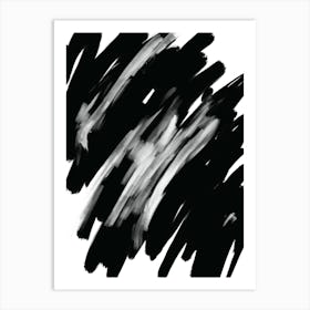 Black White Abstract Art Print