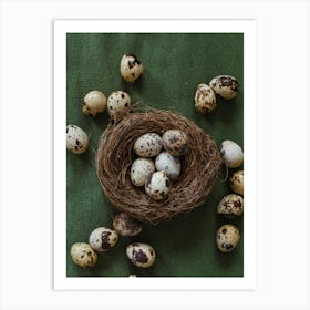 Quail Eggs In Nest Art Print