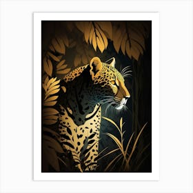 Leopard In The Jungle 2 Art Print