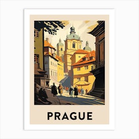 Prague 2 Vintage Travel Poster Art Print