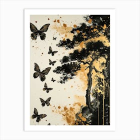 Asian Butterflies Art Print