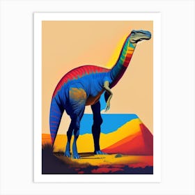 Maiasaura Primary Colours Dinosaur Art Print