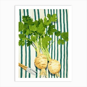 Celeriac Summer Illustration 1 Art Print