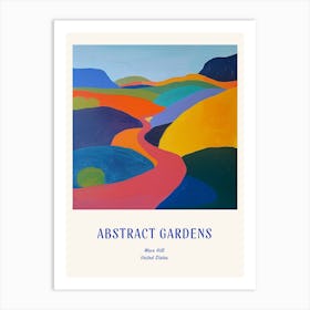 Colourful Gardens Wave Hill Usa Blue Poster Art Print