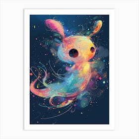 Splatter Bunny Art Print