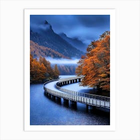 Bridge Over A Lake Art Print