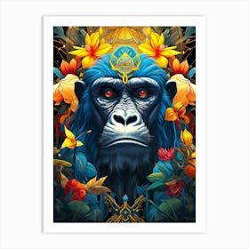 Gorilla Head Art Print