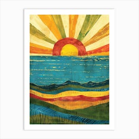 Sunrise Over The Ocean 11 Art Print