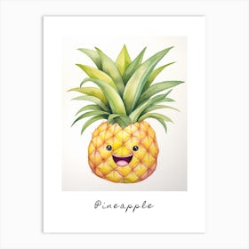 Friendly Kids Pineapple 2 Poster Art Print