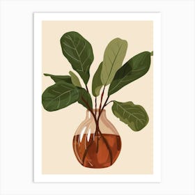 Plant In A Vase Art Print