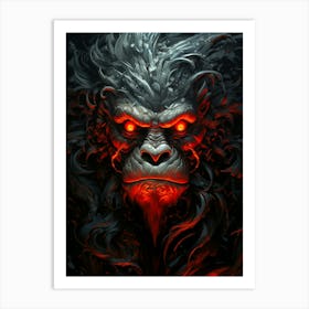 Gorilla Head Art Print