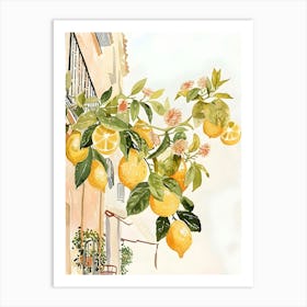 Lemons On The Balcony 1 Art Print