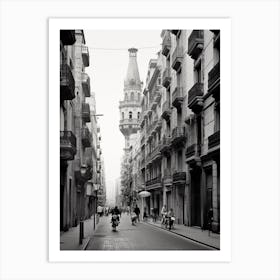 Barcelona, Black And White Analogue Photograph 1 Art Print
