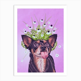 Tounge Out- Joy In , Whimsical Dog Portrait Art Print