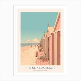 The St Kilda Beach Melbourne Australia Travel Poster Art Print