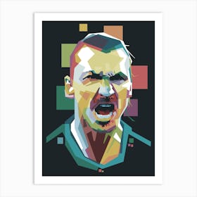 Zlatan Pop Art WPAP 1 Art Print