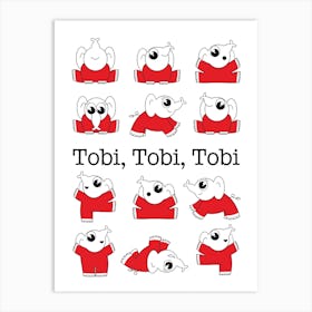 Tobi The Elephant Art Print