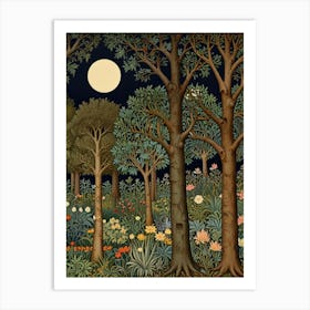 William Morris Forest At Night 17 Art Print