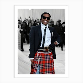 Asap Rocky Met Gala 2023 Karl Lagerfeld Red Carpet Looks Art Print