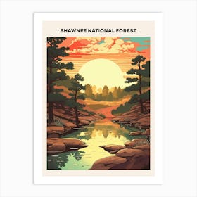 Shawnee National Forest Midcentury Travel Poster Art Print