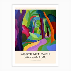 Abstract Park Collection Poster Forest Park Portland 4 Art Print