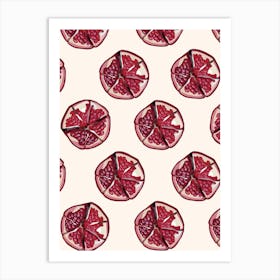 Pomegranate Fabric Art Print