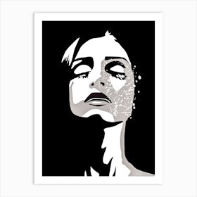 Portrait of a Exhausted Woman Art Print