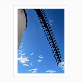 Windmill Against Blue Sky Art Print