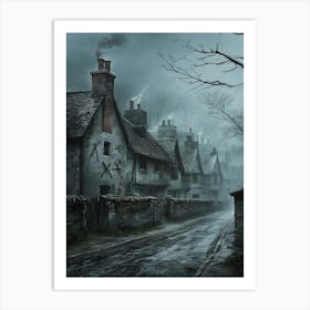 Spooky Village Art Print