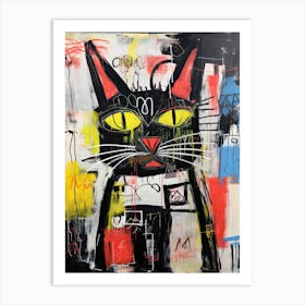 The Cat and the Canvas: Neo-expressionism Art Print