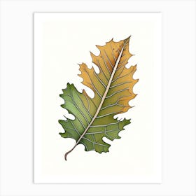 Oak Leaf Warm Tones 2 Art Print