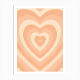 Peach Heartbeat Art Print