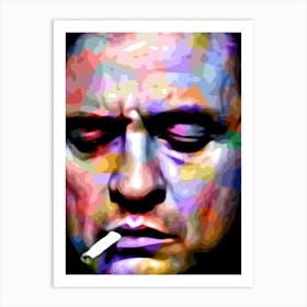 Johnny Cash Music Legend Colorful Art Print