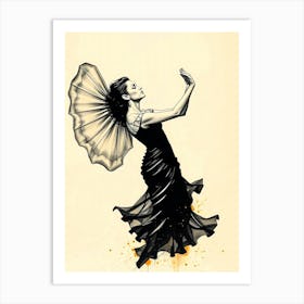 Flamenco Dancer Beauty Art Print