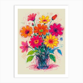 Flowers In A Vase 6 Art Print