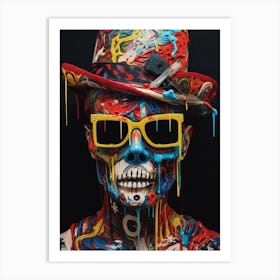 Skeleton In A Hat 1 Art Print